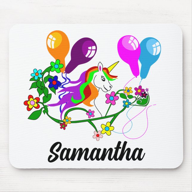 UNICORN Mousepad hübsche Einhörner für Mädchen (Vorne)