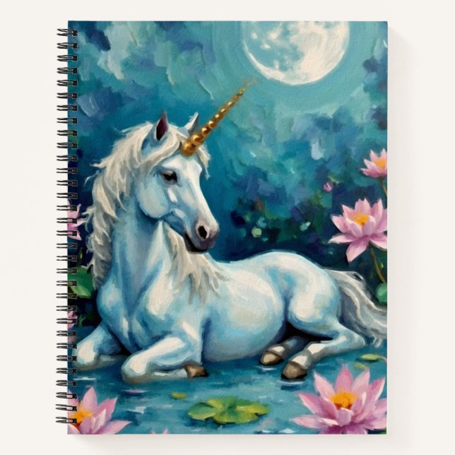Unicorn Mystic Garden Notizbuch (Vorderseite)