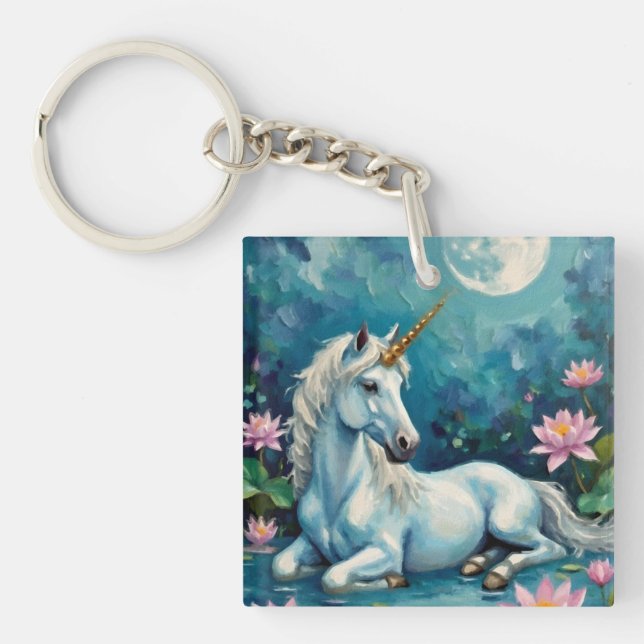 Unicorn Mystic Garden Schlüsselanhänger (Vorderseite)