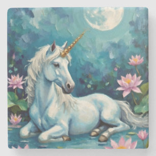 Unicorn Mystic Garden Steinuntersetzer