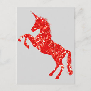 Unicorn Mythische Kreaturfantasie Postkarte