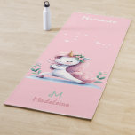 Unicorn Namaste Yoga Niedlich Pink Aqua Name Monog Yogamatte<br><div class="desc">Eine schicke, personalisierte Yoga-Matte mit einem niedlichen Einhorn-Thema, mit einer Aquarellmalerei eines bezaubernden Einhorns, auf einer Yoga-Matte, in einer Yoga-Pose. Im Hintergrund sind rosa Sterne und ein pastellrosa Farbton zu sehen. Ein ideales Geschenk für ein Mädchen, eine Teeny oder eine Frau - Mama, Ihre Freundin, Ihre beste Freundin oder eine...</div>