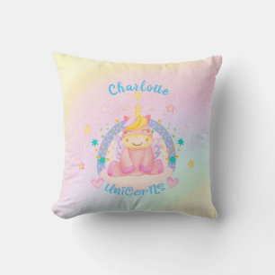 Unicorn Name Kinderzimmer Kids Room Decke Regenbog Kissen