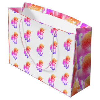 Unicorn Neon Gift Bag Große Geschenktüte