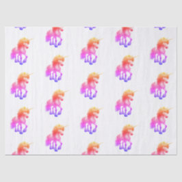 Unicorn Neon Wrapping Paper Flat Sheet Set of 3 Seidenpapier
