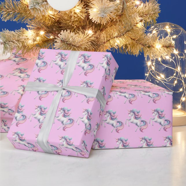 Unicorn Niedlich Magischer Geburtstag Geschenkpapier (Feiertage)
