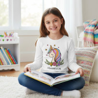 Unicorn Niedlich Whimsical Girly Personalisiert Na