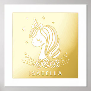 Unicorn Niedlich Whimsical Girly Personalisiert Na Foliendrucke