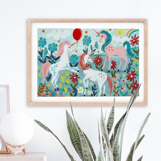 Unicorn, niedliche Regenbogenmädchen Poster (Von Creator hochgeladen)