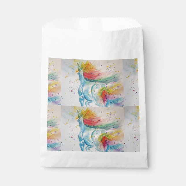Unicorn Niedliches Regenbogentier Tiersack Gastges Geschenktütchen (Vorderseite)