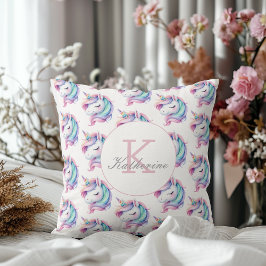 Unicorn Niedliches Wasserfarbmuster Individuelle N Kissen