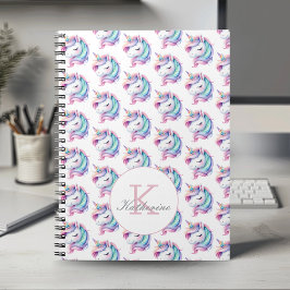 Unicorn Niedliches Wasserfarbmuster Individuelle N Notizblock