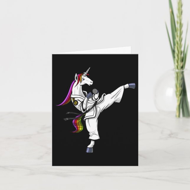 Unicorn Ninja Karate Martial Art Kickboxing Jiu Ji Karte (Vorderseite)