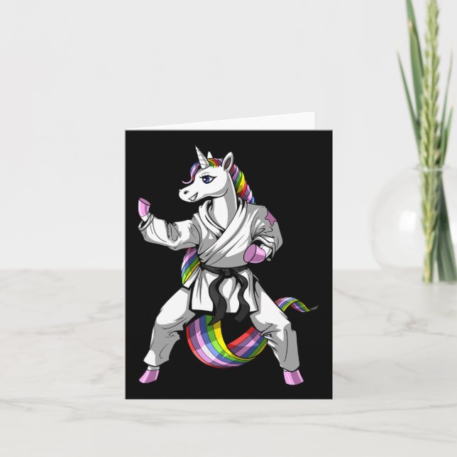 Unicorn Ninja Karate Martial Art Kickboxing Taekwo Karte (Vorderseite)