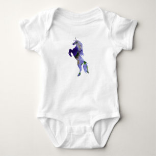 Unicorn Old Scooter Baby Jersey Bodysuit, White Strampler