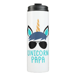 Unicorn Papa T - Shirt Funny Vatertag Geschenk Thermosbecher