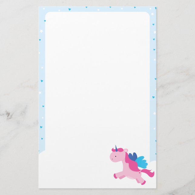 Unicorn-Party-Briefpapier Briefpapier (Vorderseite)