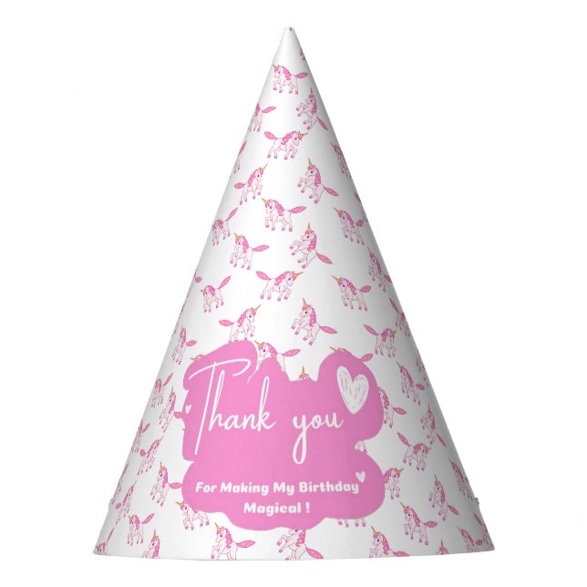 Unicorn Party Hat Partyhütchen (Vorderseite)