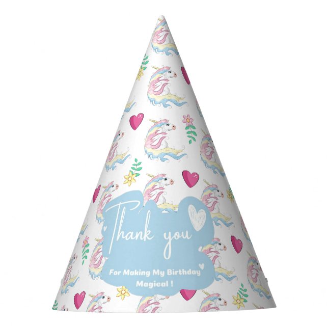 Unicorn Party Hat Partyhütchen (Vorderseite)