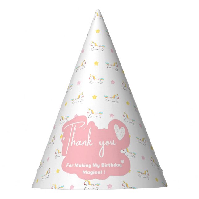 Unicorn Party Hat Partyhütchen (Vorderseite)