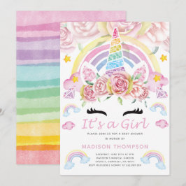 Unicorn Party Magical Baby Shower Einladung
