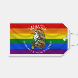 Unicorn Party Rainbow Vielen Dank für Ihre Geschen Geschenkanhänger