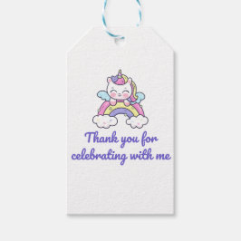 Unicorn-Party-Rundkleber Geschenkanhänger