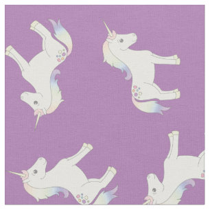 Unicorn Pastel Rainbow Lila Stoff