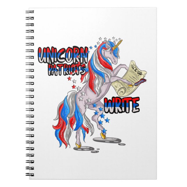 Unicorn Patriots Write Notizblock (Vorderseite)