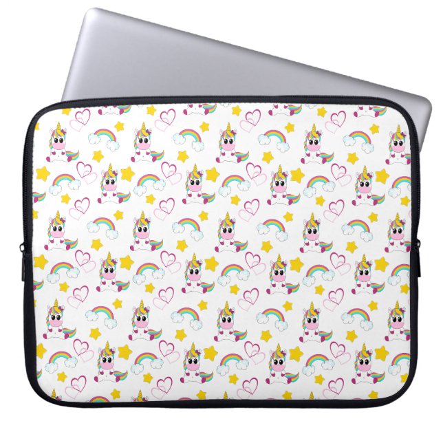 Unicorn pattern laptopschutzhülle (Vorderseite)