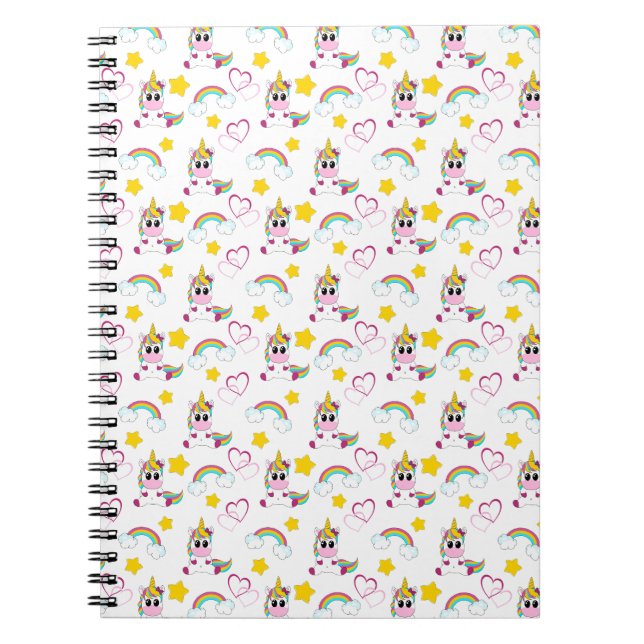 Unicorn pattern notizblock (Vorderseite)