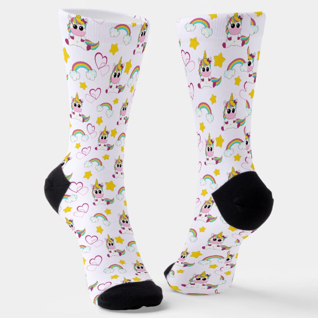 Unicorn pattern socken (Gewinkelt)