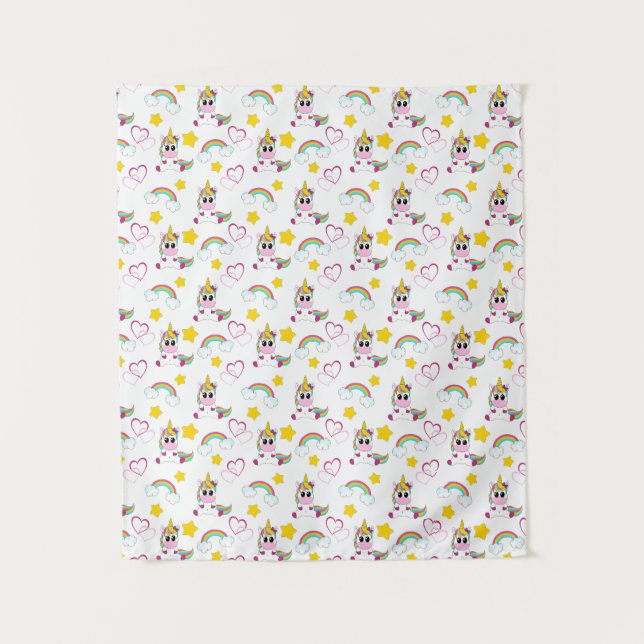 Unicorn pattern wandteppich (Vorderseite)