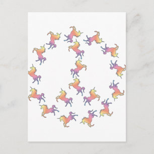 Unicorn Peace Postkarte