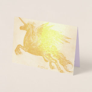 Unicorn Pegacorn Pegasus Flügelpony Niedlich Folienkarte
