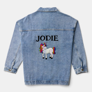 UNICORN PERSONALISIERT CUSTOM JEAN DENIM JACKET JEANSJACKE