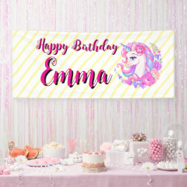 unicorn & personalize your name banner