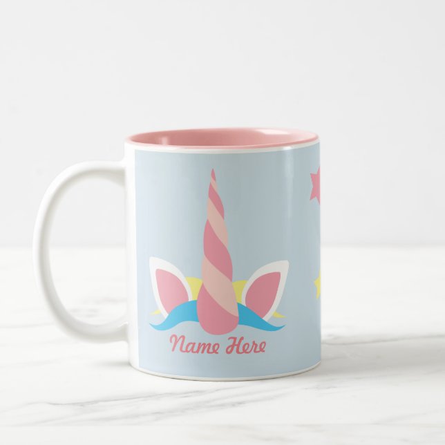 Unicorn Personnalisable Stars Horn Mug (Gauche)
