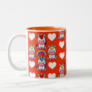 Unicorn Pony Wohngestaltung Zweifarbige Tasse
