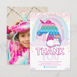 Unicorn Pop Es Geburtstag Foto Dankeskarte