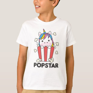 Unicorn Popcorn Whats Poppin Funny PopStar T-Shirt