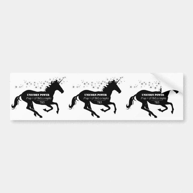 Unicorn-Power Autoaufkleber (Vorne)