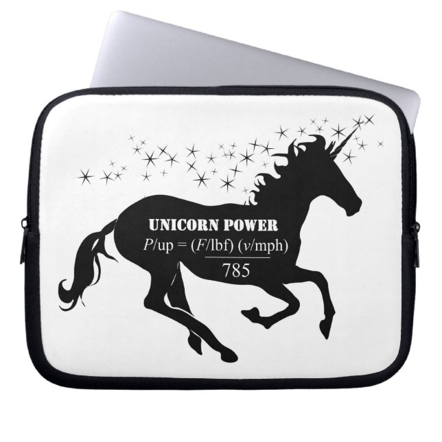 Unicorn Power Fake Math Formel Funny Laptopschutzhülle (Vorderseite)