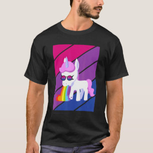 Unicorn Pride Bisexual Flag Lgbtq Stolz Alleinstol T-Shirt