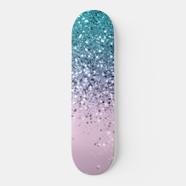 Unicorn Princess Glitzer #2 Skateboard (Vorderseite)