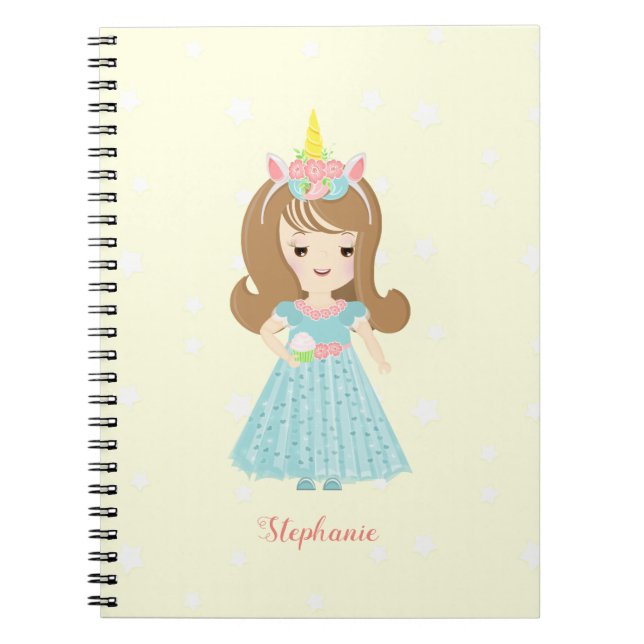 Unicorn Princess Notizblock (Vorderseite)