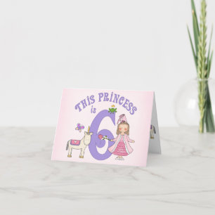 Unicorn Princesse 6e anniversaire Invitation