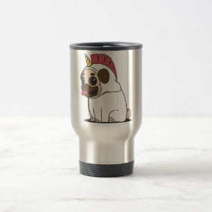 Unicorn Pug Reisebecher