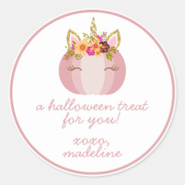 Unicorn Pumpkin | Kids Halloween Sticker