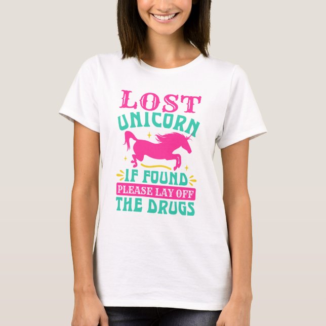Unicorn Quotes Shirt Geschenk (Vorderseite)